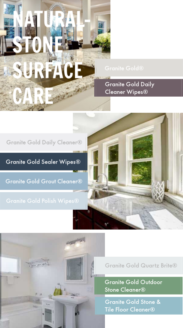  Granite Gold® quickly and easily helps you take care of your natural-stone #GraniteGold #naturalstone