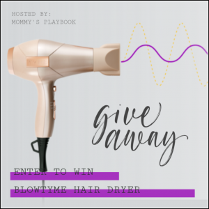 Enter to Win a BlowTYME Giveaway at Mommy's Playbook #TYME #BlowTYME #HairDryer