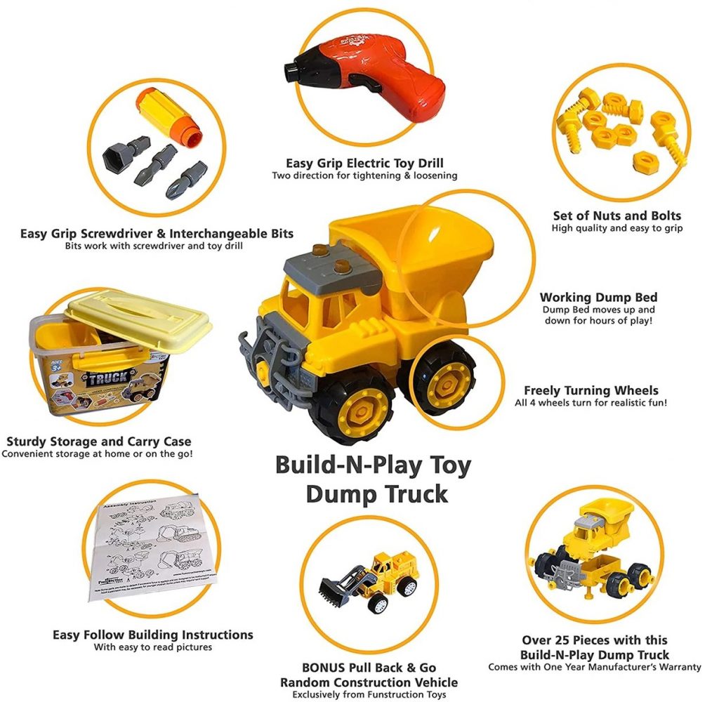 Build N Play Toy Dump Truck