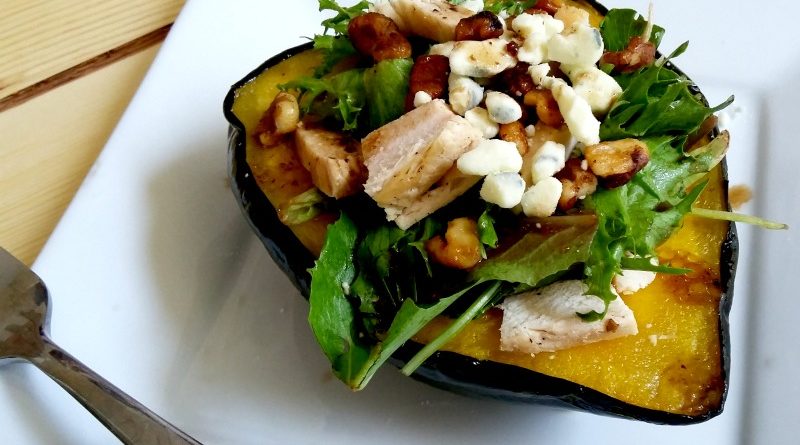 Chicken Salad Stuffed Acorn Squash