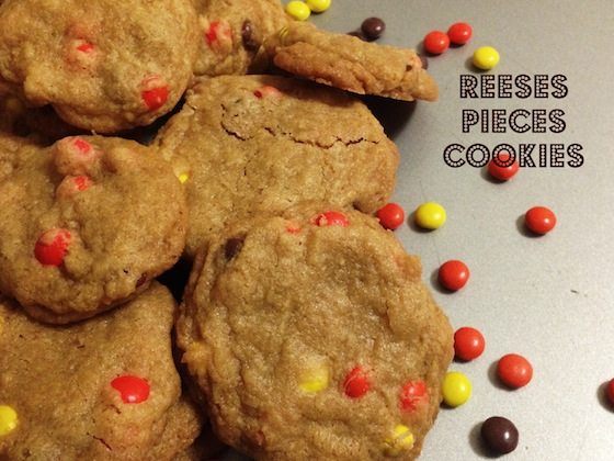 30 Days of Christmas Sweets: Reese's Pieces Cookies #Candycookies #ChristmasSweets #ChristmasCookies