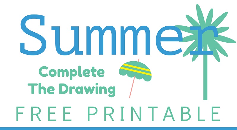 Summer Complete the Drawing Worksheet