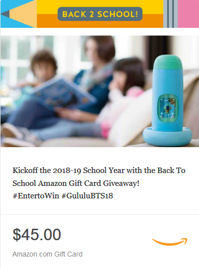 Enter to Win an Amazon Gift Card from Gululu during the Back to School Giveaway at Mommy's PlaybooK! #EntertoWin #GululuBTS18