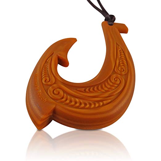 Fish Hook Teething Necklace Inspired by Maui from Moana! #Hawaiian #TeethingNecklace #BabyGift #GiftsforBaby #ASD #SPD