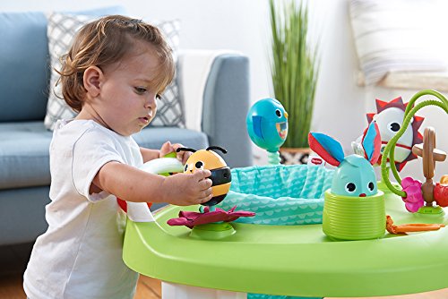 The versatile design of Tiny Love's 4-in-1 baby walker can be configured as a stationary activity center, pusher, walker, or jumper, allowing it to adjust to match your child's developmental milestones.