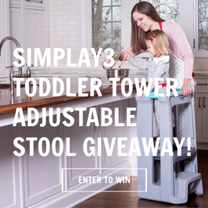 Simplay3 Toddler Tower Adjustable Stool #simplay3 #Americanmade #Veteranowned #toysthatlast #simpleplay