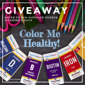 #WIN a $60 pack of #GMOFree, #SugarFree vitamins that instantly dissolve with our @SuperiorSource #backtoschool #giveaway! #nopills2swallow