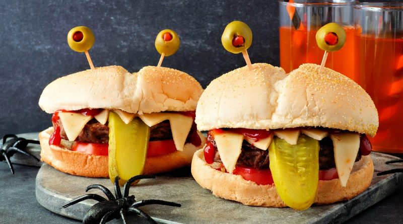 Monster Hamburger for Halloween