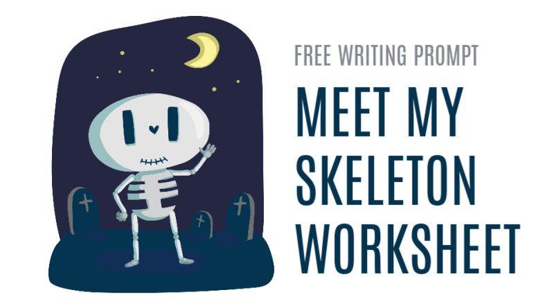 Meet My Skeleton Free Writing Prompt Worksheet