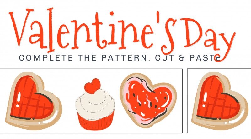 Valentine' s Day Cut & Paste Worksheet